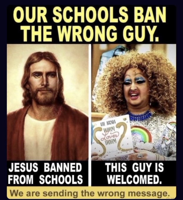 Our schools are banning the wrong Man!