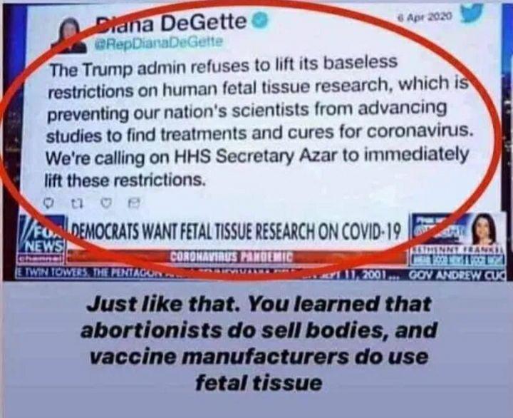 Abortionists do sell bodies and vaccine