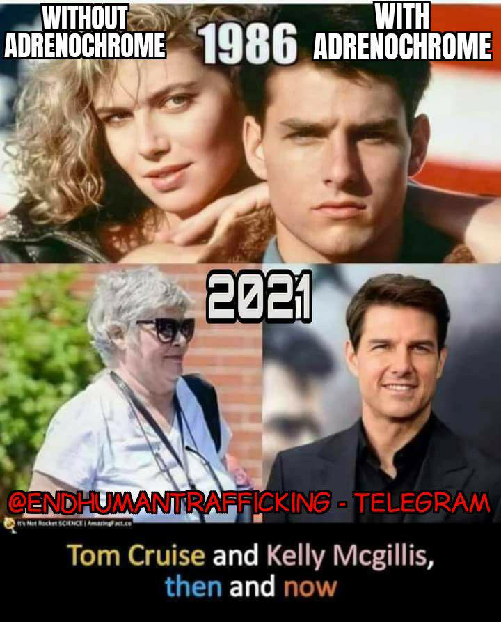 Adrenochrome - Top Gun Tom Cruise - then and now