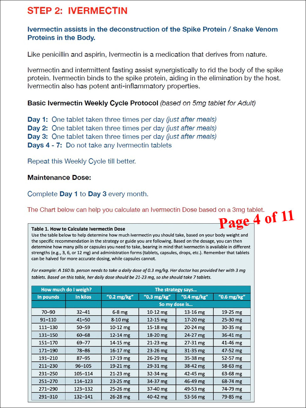 Page 4 of 11 - COVID-19 and COVID-19 Vaccine Shedding Disease and Death Protection Protocol