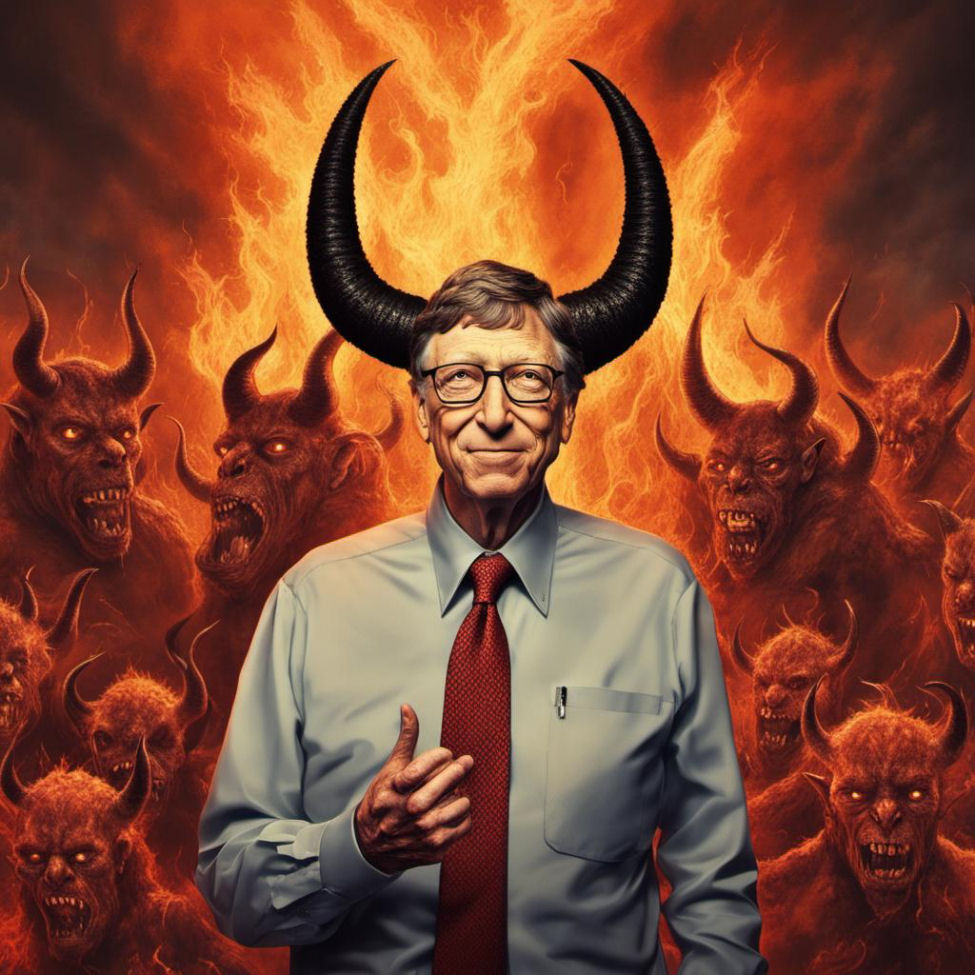 Bill Gates as Satan