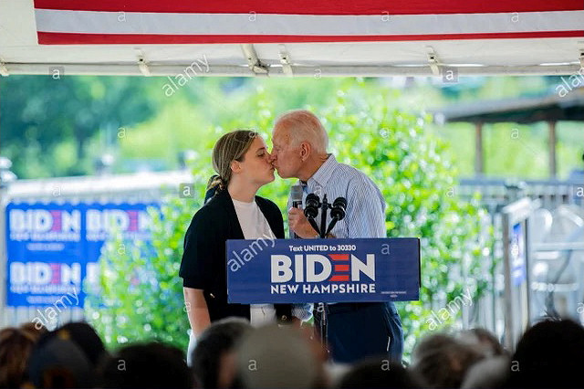 Joe Biden kissing his grand-daughter