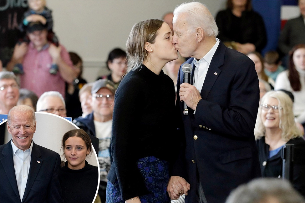 Joe Biden kissing his grand-daughter