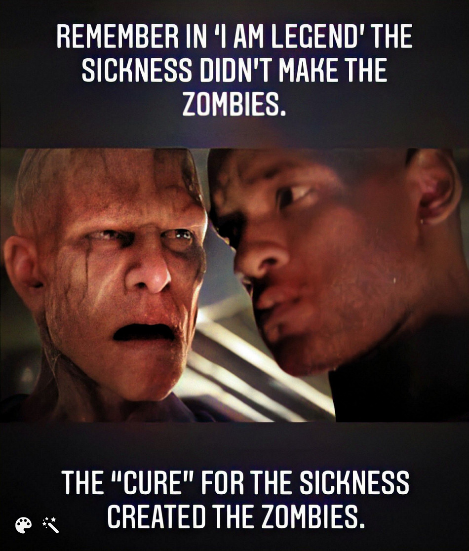 I AM LEGEND - the Movie - The SICKNESS didn't make the zombies... ..the CURE for the sickness created the zombies