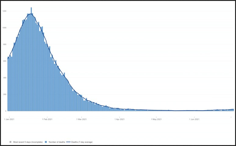 Graph taken from the UK Governments Covid-19 Dashboard