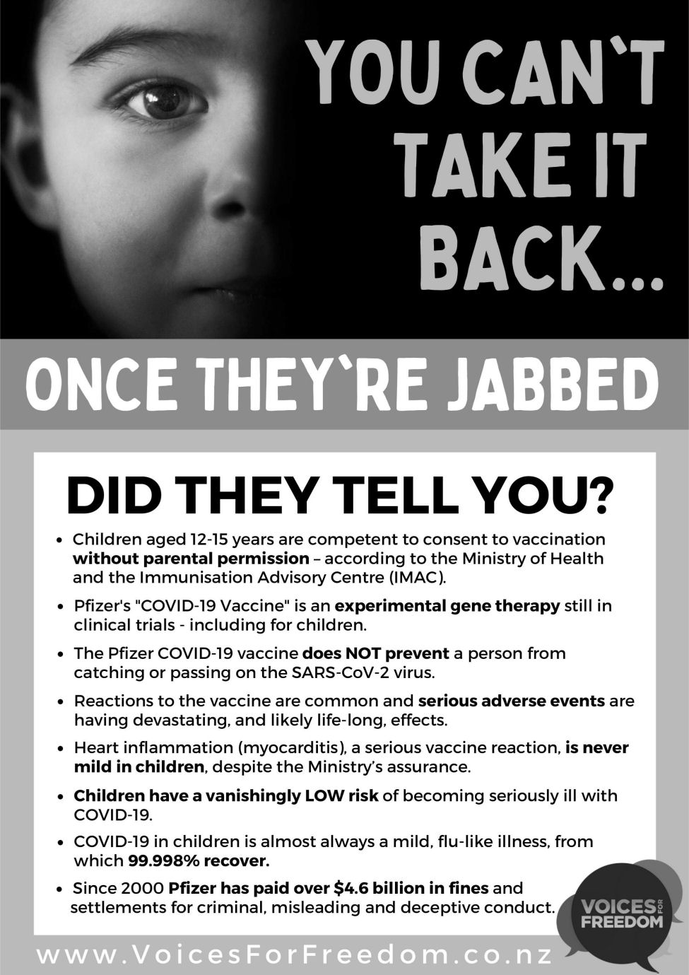 You Cannot Take It Back Once They Are Jabbed - Voices For Freedom