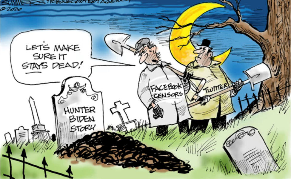 Mainstream Media, Facebook Censors, Twitter etc bury Hunter Biden Story