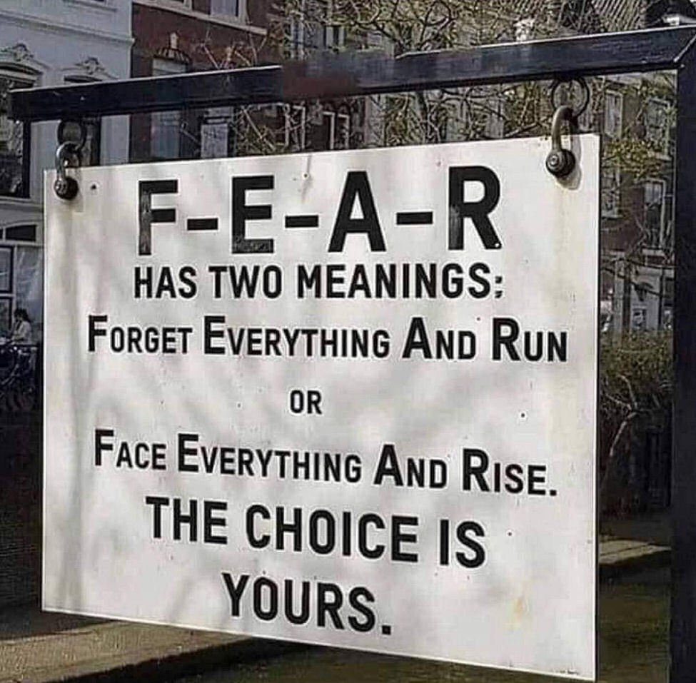 F-E-A-R has two meanings