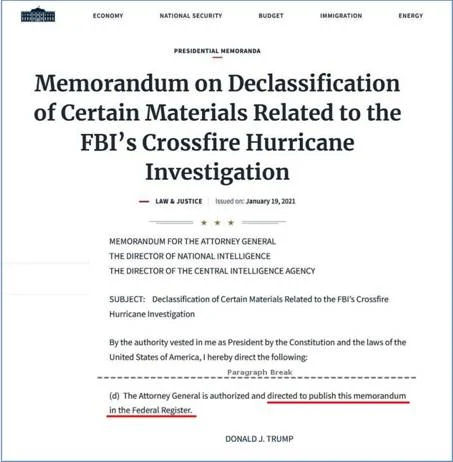 Memoandum on Declassification