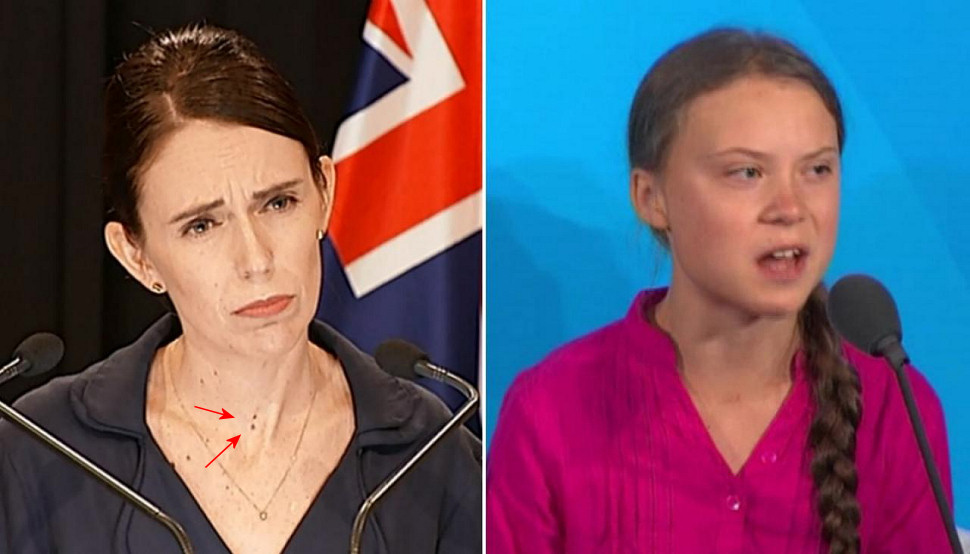 2 mole Jacinda Ardern with Greta Thunberg in NEWSHUB-REUTERS - 24th September 2019