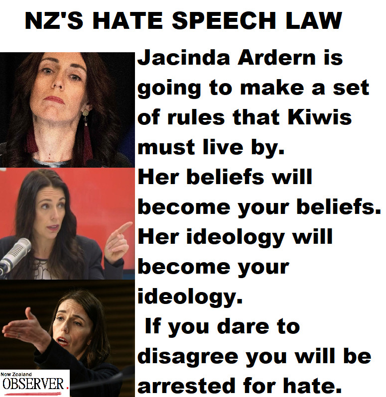 Jacinda Ardern's New Zealand Hate Speech Law - Her beliefs MUST become YOUR beliefs