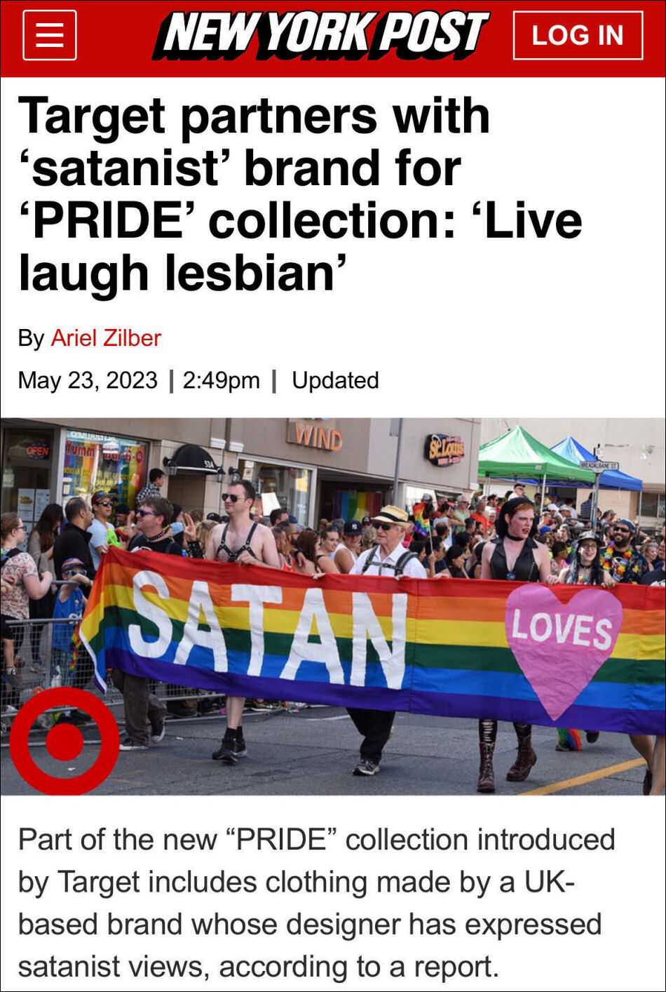 Target partners with Satanist brand for PRIDE collection