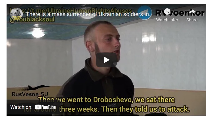 There is a mass surrender of Ukrainian soldiers in the LNR. We want to live, says Ukrainian POW.
