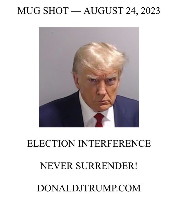 Mug shot of President Donald Trump - 24th August 2023