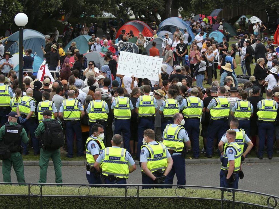 Police broke up the demonstration after three days